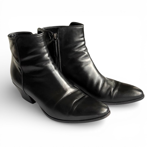 GIUSEPPE ZANOTTI Daddy 40 black leather ankle boots size 39 - Picture 5 of 16